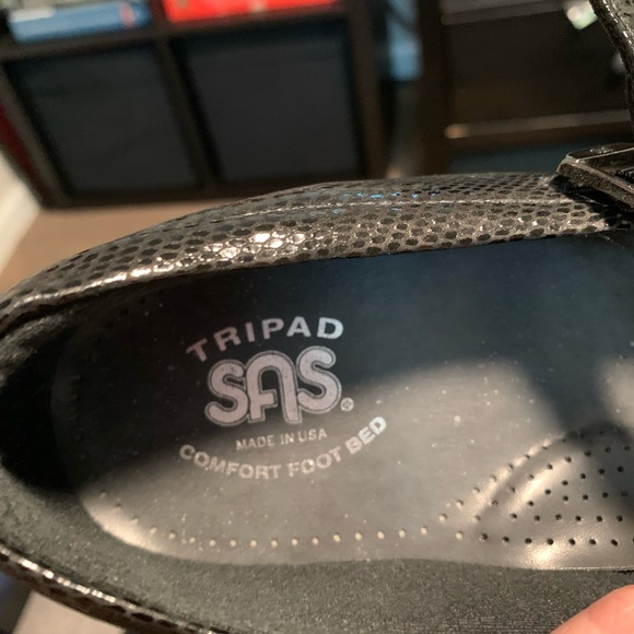 SAS shoe Maria - Buckle Mary Jane in black metallic size 9 W - Picture 5 of 5